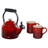 Le Creuset Demi Kettle W/ SS Knob & 2 Mug Set