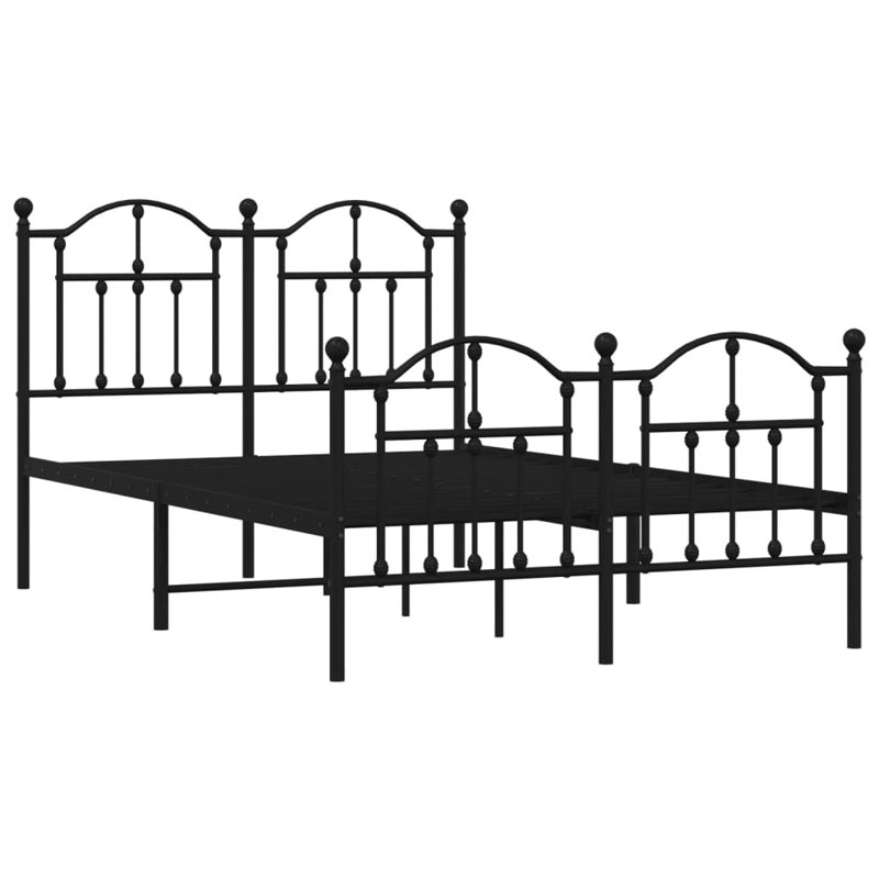 Aquinas Bed, Black, Small Double (4')