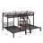 Metal Triple Bunk Bed Storage Shelves Staircase-1966023949