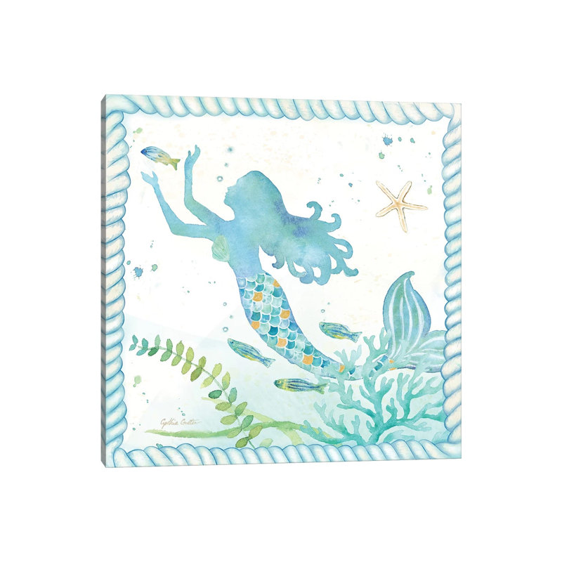 Mermaid Dreams IV by Cynthia Coulter - Wrapped Canvas Print, 30.48 cm H x 30.48 cm W