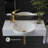 Chateau 30" Wall-Mounted Sink Center Basin With Left Side Faucet Mount In Glossy White