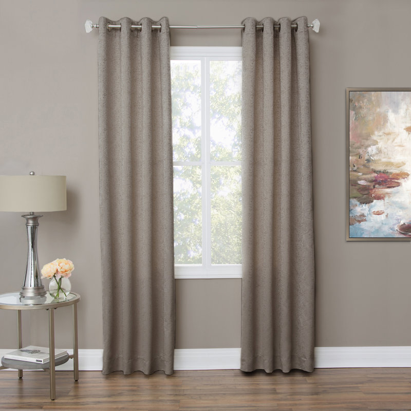 Semi Sheer Curtain, 50" W x 84" L, Taupe