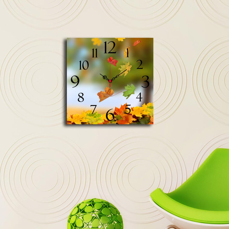 Elegant Decorative Wall Clock, 15.7 x 15.7 inches | 100% MDF, Thickness: 0.2 inches | Stylish Home Décor for Living Room, Bedroom & Office | Modern Design with Minimalist Aesthetic