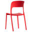 Modern Plastic Outdoor Dining Chair with Open Curved Back, Set of 4-2141786928