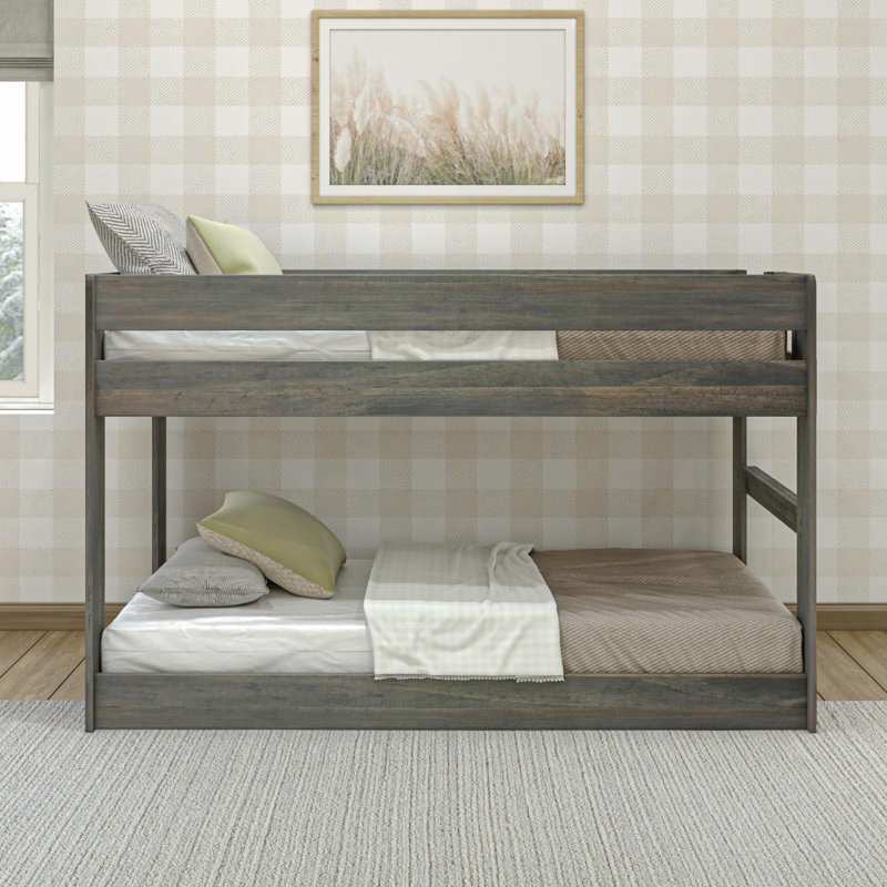 Lit superposé simple en bois massif Decimus, Driftwood