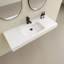Lavabo de salle de bain mural 47 "avec trou pour robinet