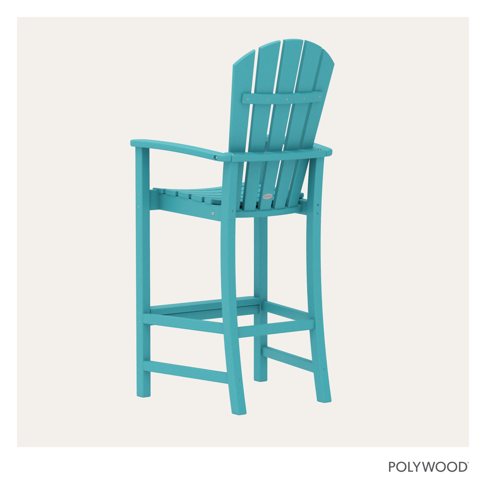 POLYWOOD® Palm Coast Patio Bar Stool, Aruba