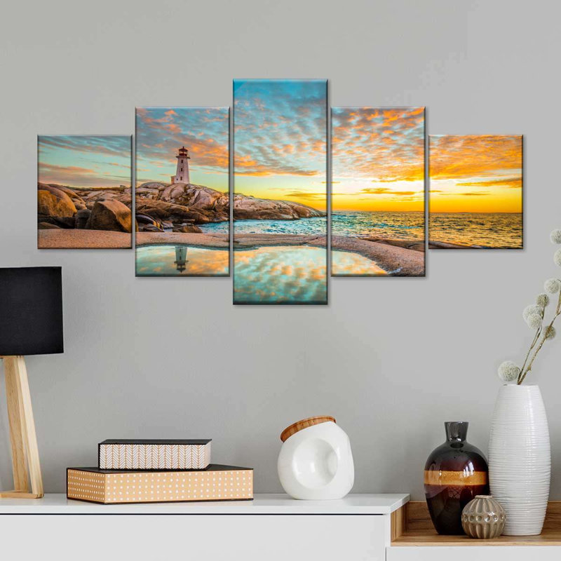 Reproduction d'art sur toile Peggy's Cove, H 34 po x l 74 po x P 1,25 po