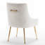 Chaise d'appoint en velours beige Baudel-1563904538