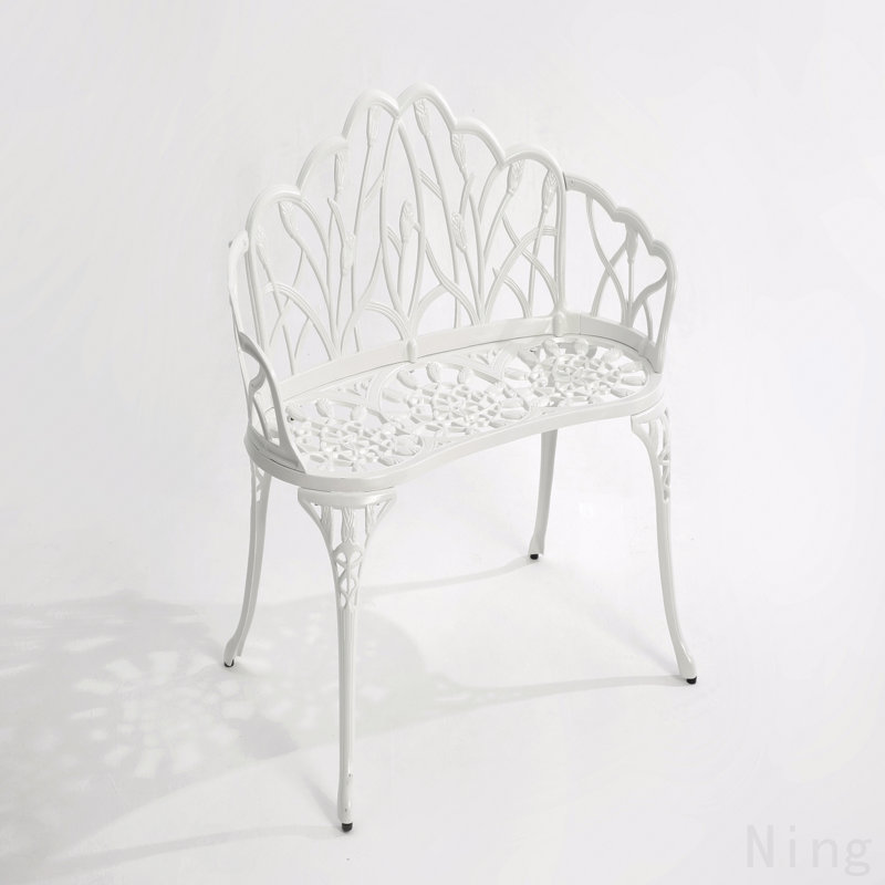 Banc en fonte d'aluminium, Blanc
