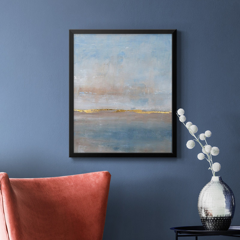 Toile encadrée visible de qualité supérieure Horizon II - prête à être accrochée, Noir, H 24 po x l 20 po