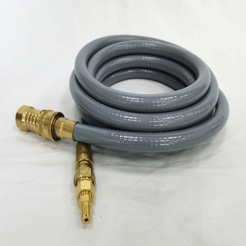 Natural Gas Hose For Grills And Stoves Secure Leak - Proof Fittings Consistent Flow Efficient Operation Fire Table Versatile With Wear Material