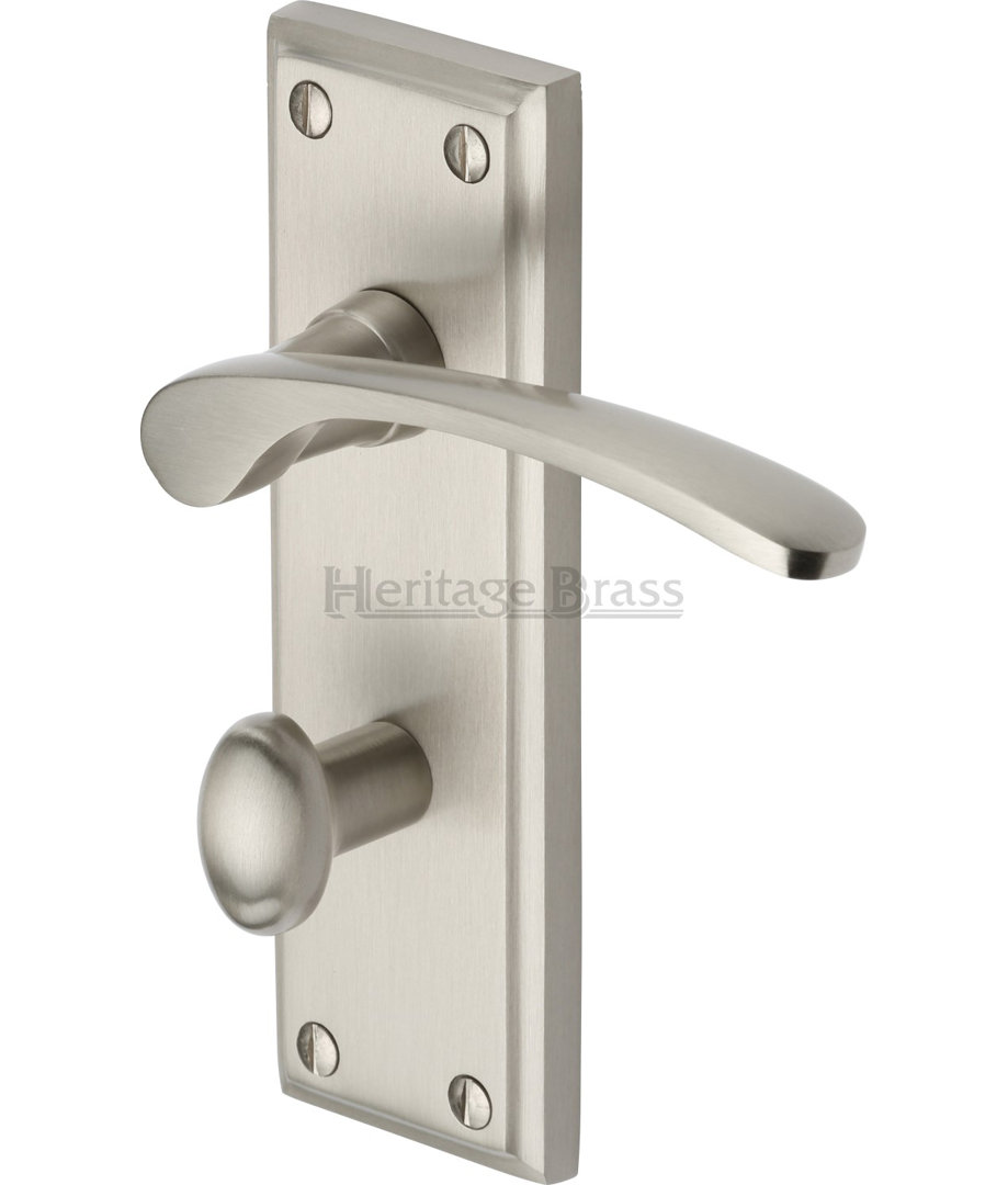 Heritage Brass Door Handle for Bathroom Hilton Design