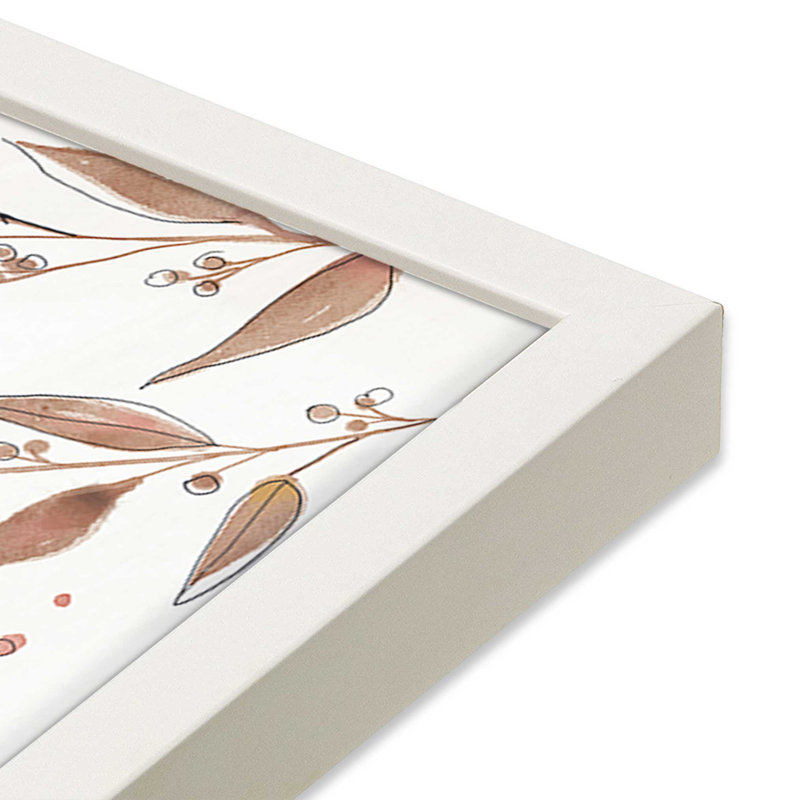 «Botanical Encouragement II», Blanc opaque, H 17,5 po x l 17,5 po