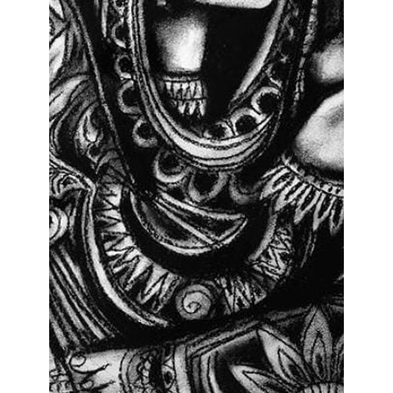 Puissance et beauté | Gris anthracite sur papier | Par N P Pandey