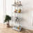 Quick - Assembly White Glass Display Cabinet 48.97" Tall, 1 Door 3 Shelf, Adjustable Lighting, For Showcasing Action Figures Shelf Tempered H, 16.51" L, 14.67" W, Led Lights, Easy To Clean, Office