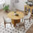 Enciso Round Solid and Manufactured Wood Cross Pedestal Dining Table-839574040-839574041