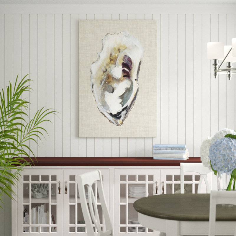 Oyster Shell Study I by Michael Willett - Painting on Canvas, 76cm H x 51cm W, Wrapped Canvas