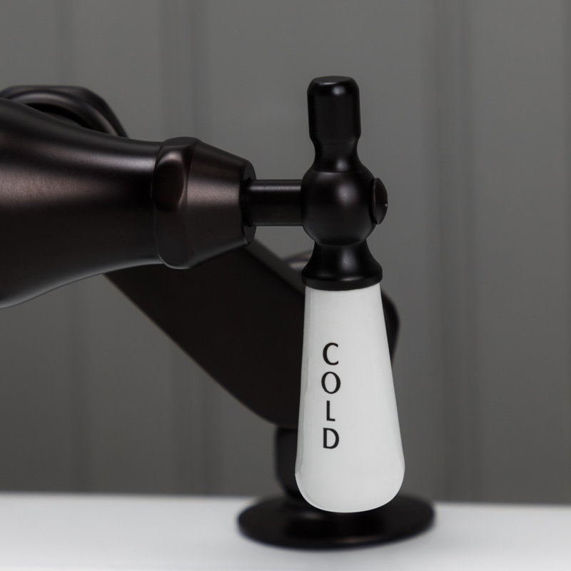 2 Handle Deck Clawfoot Tub Faucet, Oil Rubbed Bronze