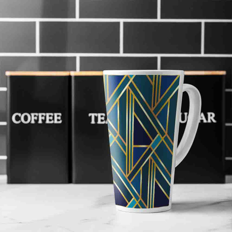 Geometric Pattern Latte Mug