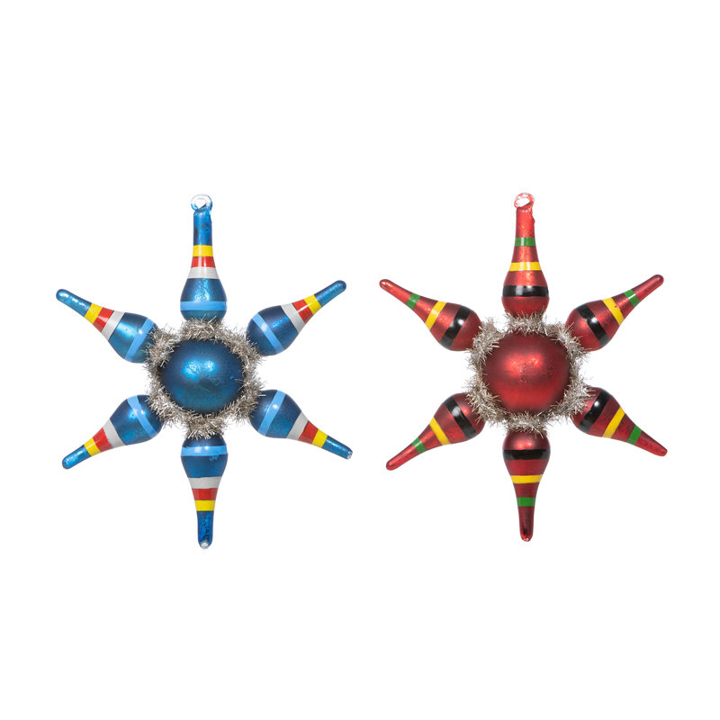 8'' Solid Glass Abstract Finial Ornament