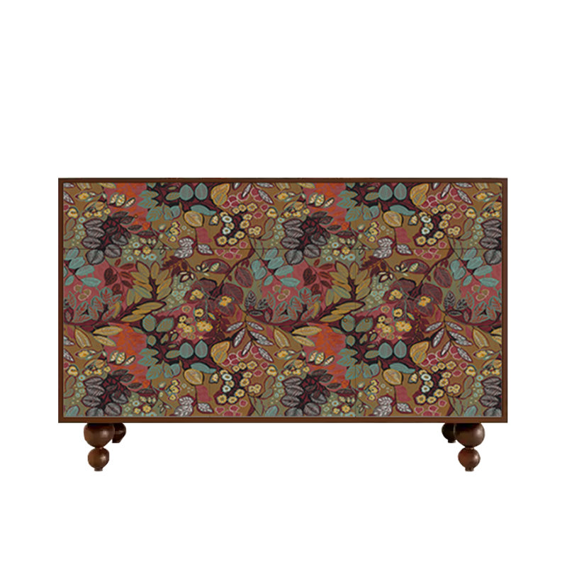 Commode et buffet peints pour hall d'entrée, Noyer / multicolore