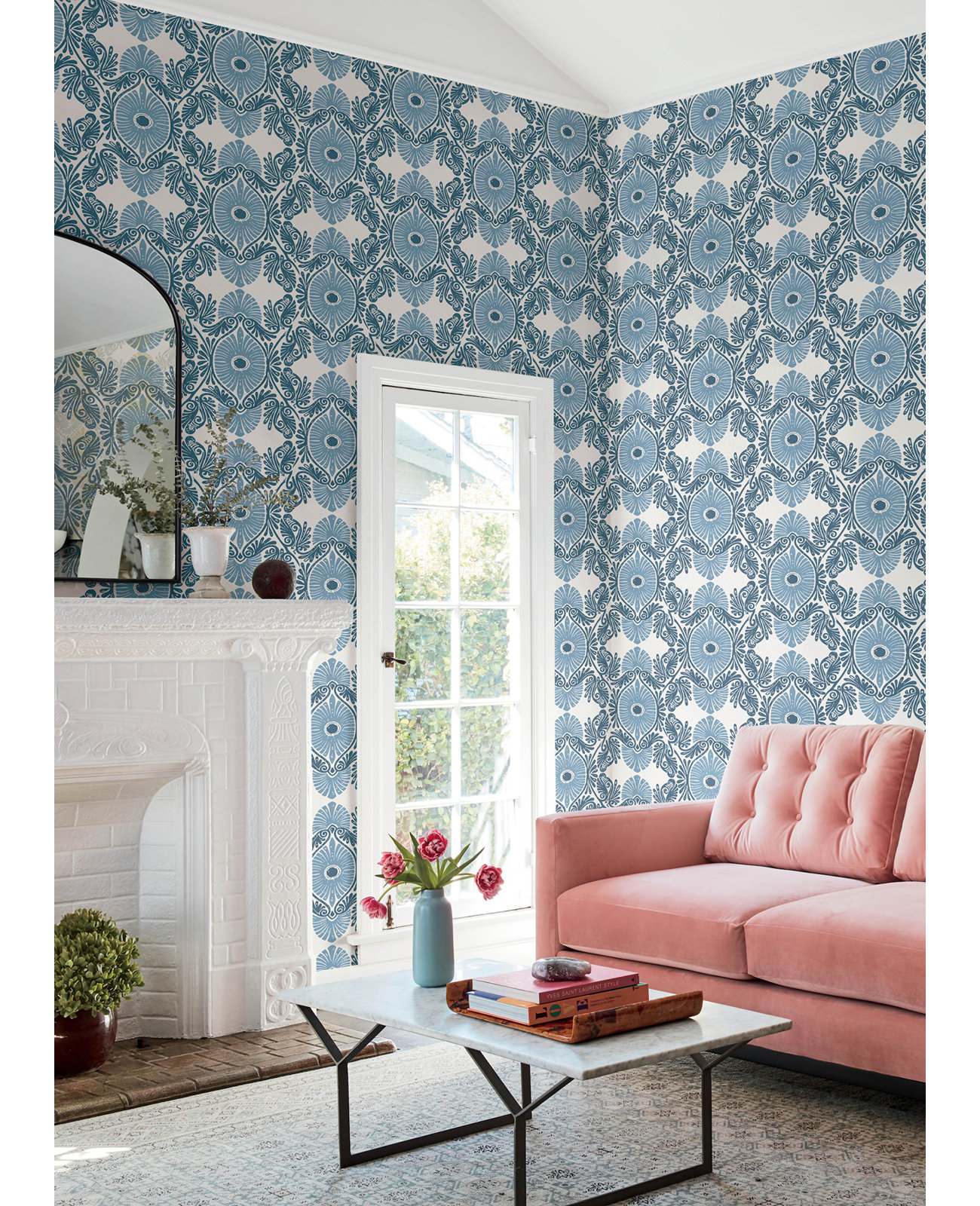 Giry Wallpaper, Blue
