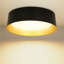 1 plafonnier encastré à DEL de 12,9 po 24 W à intensité variable 5 CCT noir et or (paquet de 1)-134698877