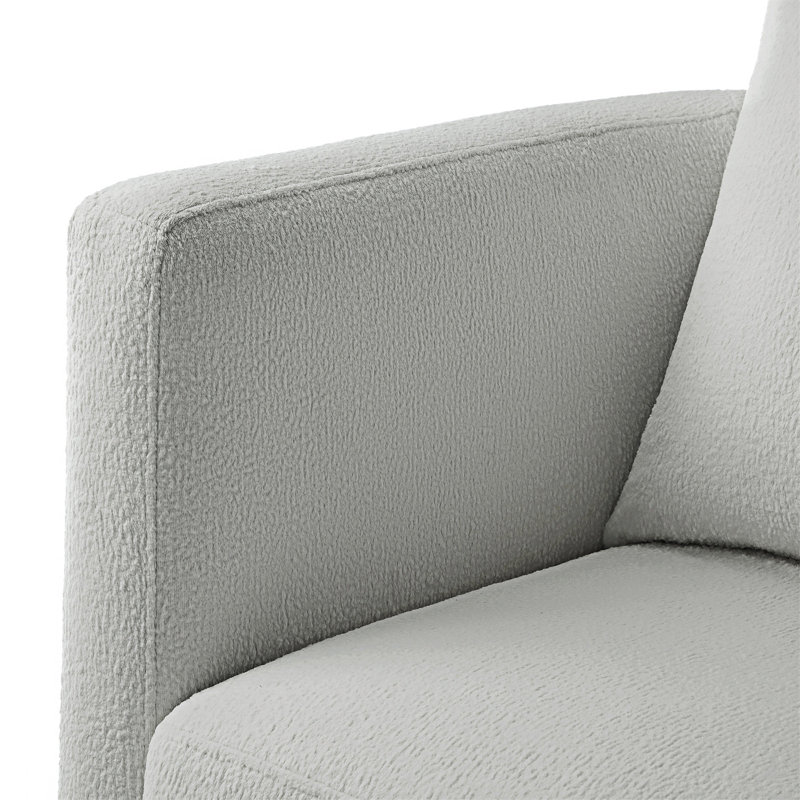 Fauteuil demi-tonneau pivotant, Gris clair