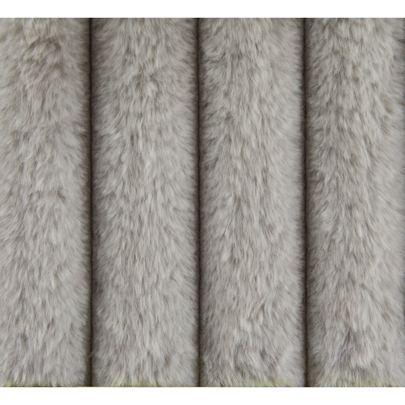 Lit à oreilles tapissier Vita, Grand, Grey Furry 