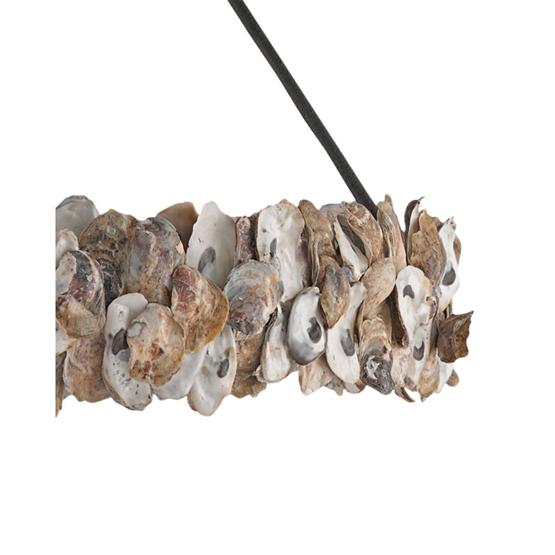 Oyster 8 - Light Dimmable Wagon Wheel Chandelier