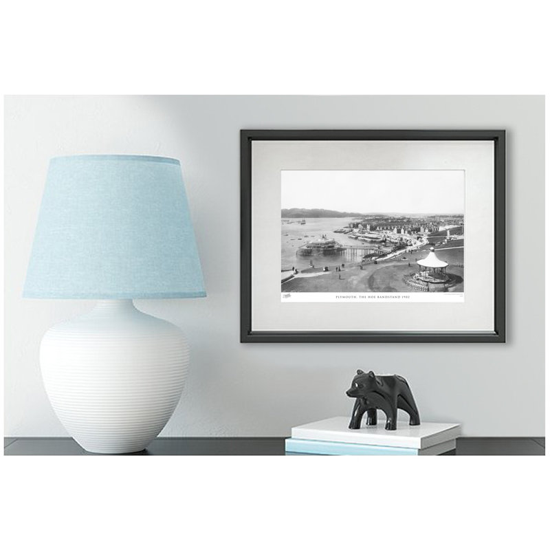 Plymouth, The Hoe Bandstand 1902 by Francis Frith - Single Picture Frame Print, 60cm H x 80cm W x 2.3cm D