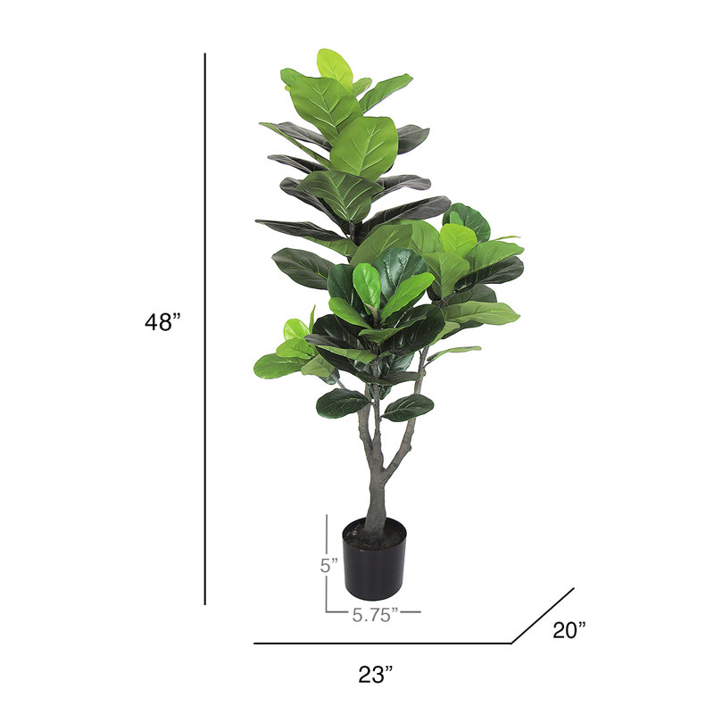 48" Artificial Fiddle Leaf Fig Tree in Pot