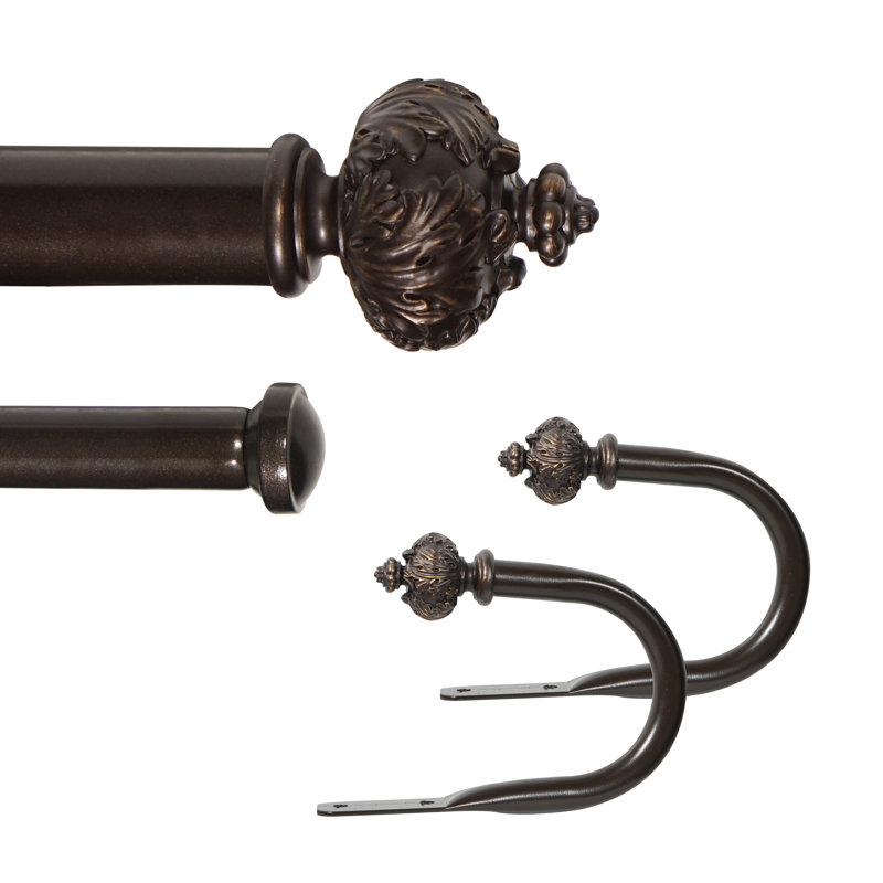 Tringle à rideaux double Cameon, Bronze, 48" - 84"