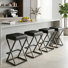 Mid-century 26" Upholstered Counter Height Bar Stools Backless Industrial Barstool