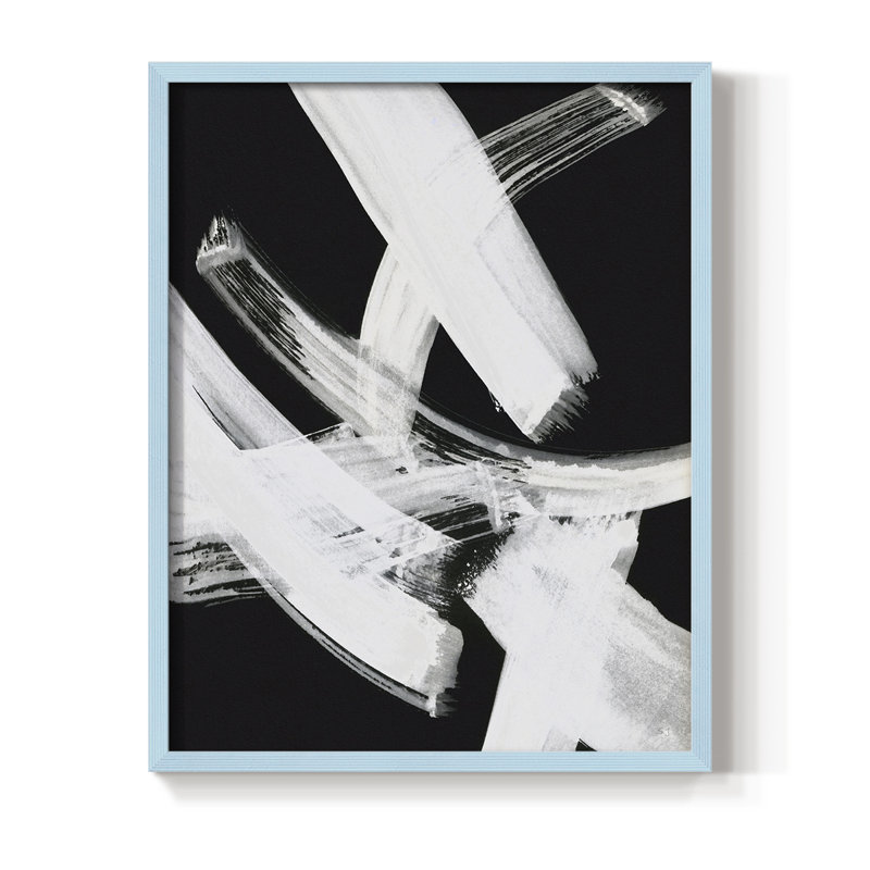 Ice Magic I, reproduction encadrée - bois massif, Bleu, H 15 po x l 12 po