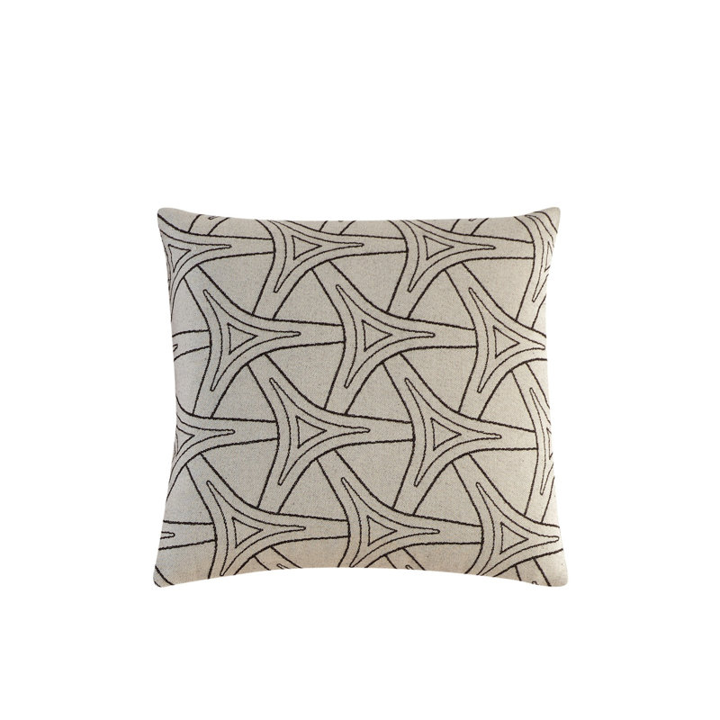 Housse et insert de coussin carré Harrell, Noir / beige
