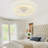 Ceiling Fan With Lights And Remote, 13" Fandelier Low Profile Ceiling Fan, 3000K-6000K Dimmable Modern Flush Mount LED Ceiling Fan Light For Bedroom-2103862746