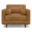  Fauteuil d'appoint en cuir brun-1545485037
