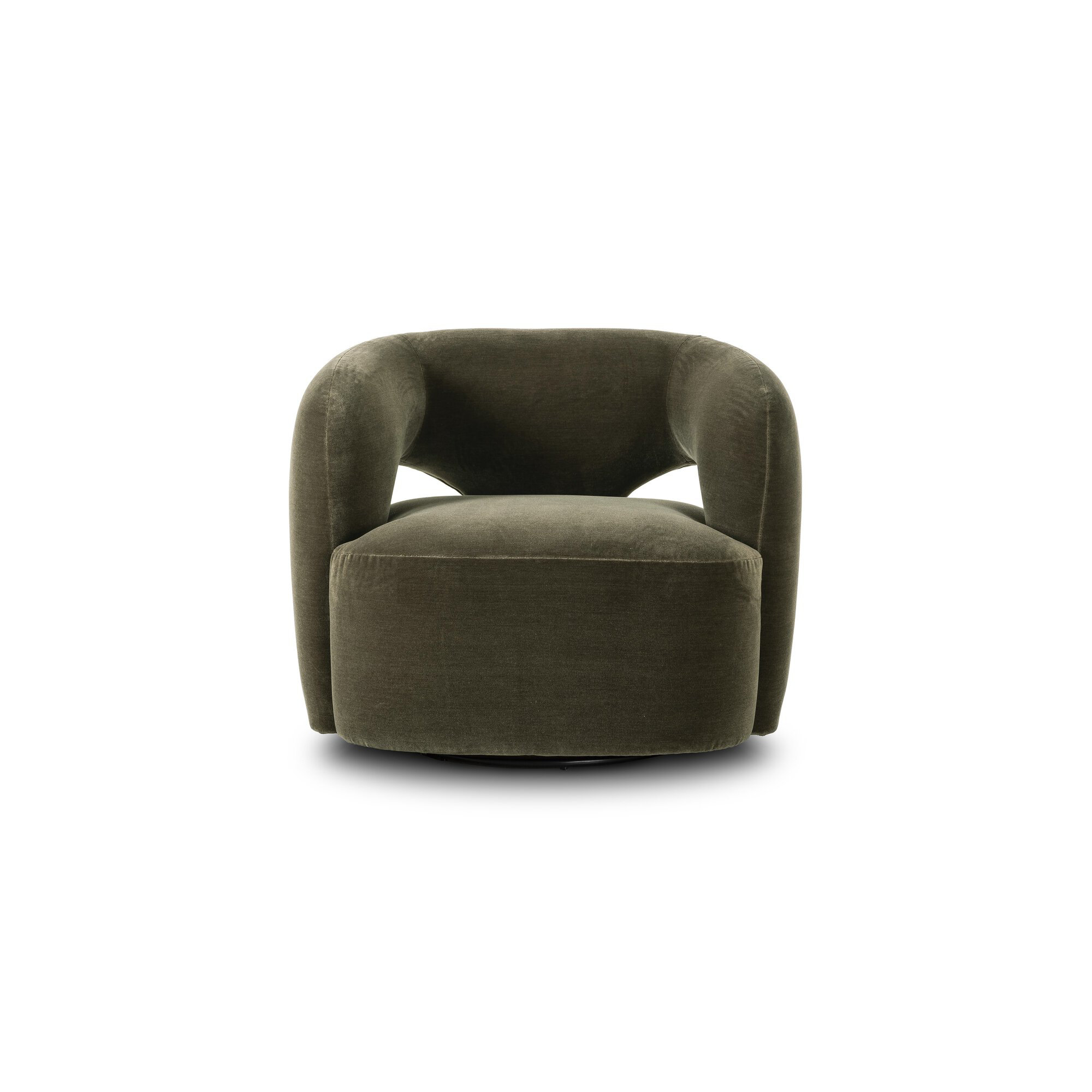 Novella Swivel Chair-Monte Olive, Monte Olive Polyester Blend