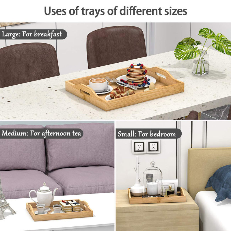Isamari Bamboo Tray - Set of 3