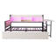 Metal Storage Bed With LED Lighting And Drawers-2143408366