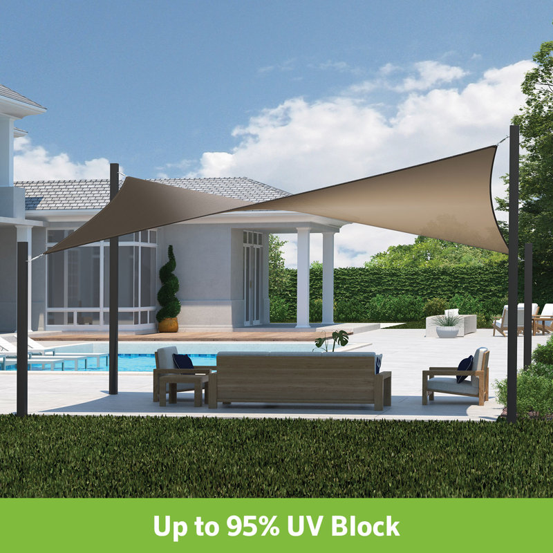 Cobblestone DualShade 12' x 8' Rectangle Outdoor Sun Sail