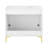 Voltaire 36" Single, Bathroom Vanity in White with Gold Hardware