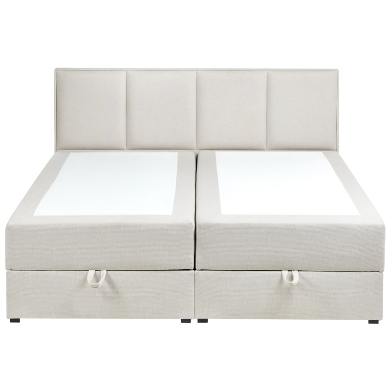 Upholstered Divan Bed, Kingsize (5'), Off White