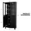 Ellerby 72" Freestanding Kitchen Pantry with Glass Doors and Adjustable Shelves-482787057
