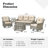 Harper 6 - Person Outdoor Seating Group with Cushions and Solar Powered Coffee Table-482057000