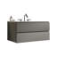Armoire de salle de bain moderne - Bassin en céramique 20% plus grand avec tiroirs silencieux 36 "tiroir de meuble-lavabo