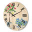 Horloge murale traditionnelle en bois bleu et rouge-63902874