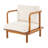 Acacia Wood Patio Lounge Chair with Cushions